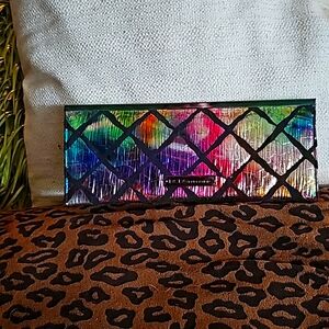 BCBG Max Mara Holographic Iridescent Clutch w/ Chain Strap Bag!